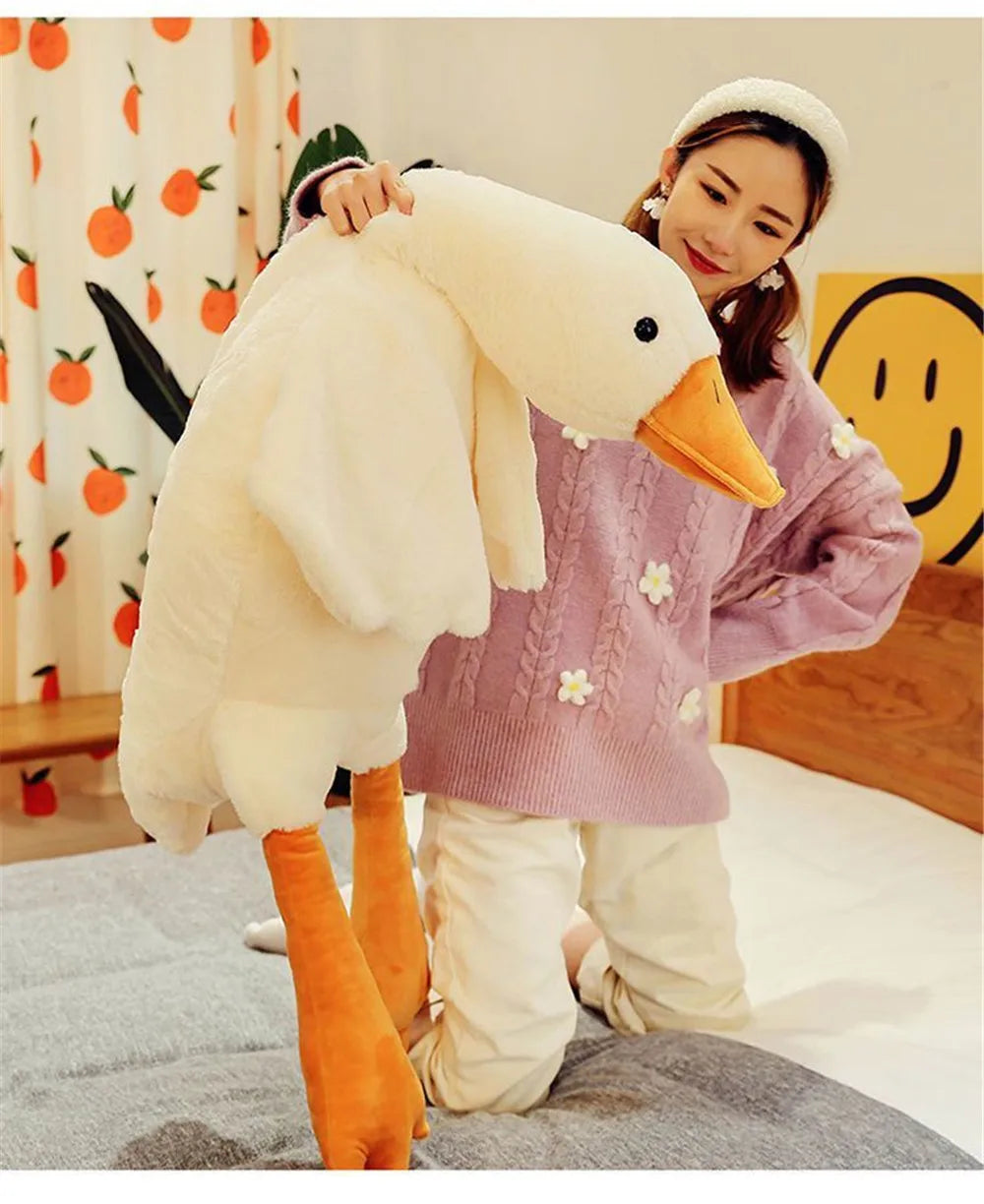 Giant Plush White Goose Pillow – Soft Pillow
