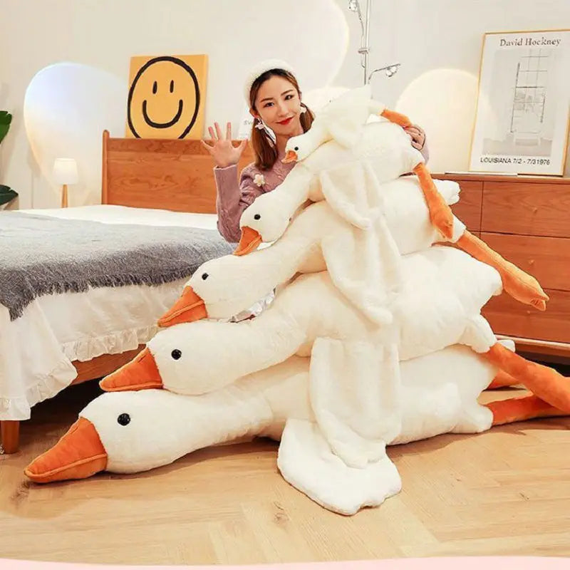 Giant Plush White Goose Pillow – Soft Pillow