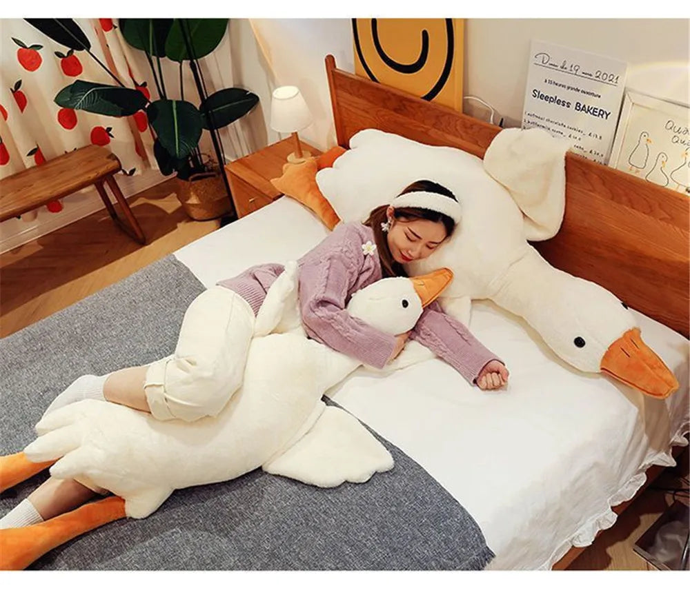 Giant Plush White Goose Pillow – Soft Pillow